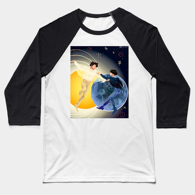 Sun and Moon Baseball T-Shirt by Elsa-draws